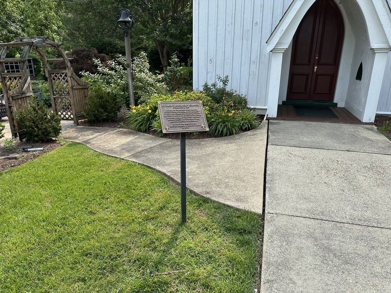 St. Paul's Anglican Chapel Marker - wide view. Click for full size. St. Paul's Anglican Chapel Marker - wide view image. Click for full size.