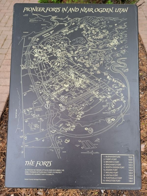 Pioneer Forts in and Near Ogden Utah Marker image. Click for full size.
