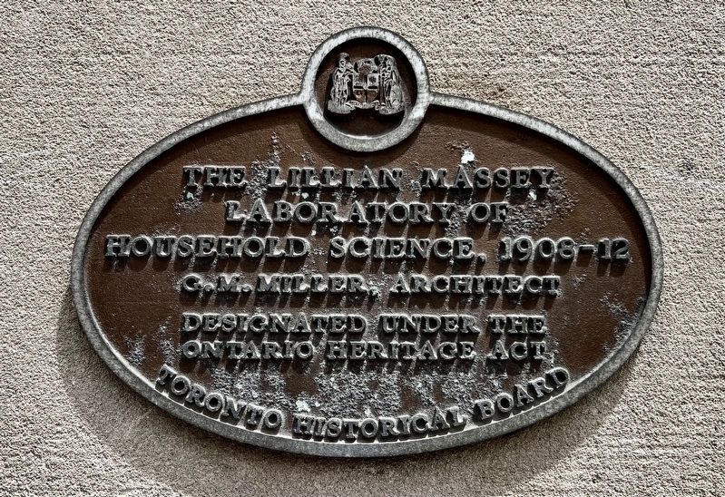 The Lillian Massey Laboratory of Household Science Marker image. Click for full size.