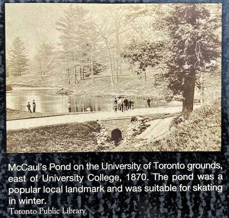 Taddle Creek marker photo and caption detail (right) image. Click for full size.