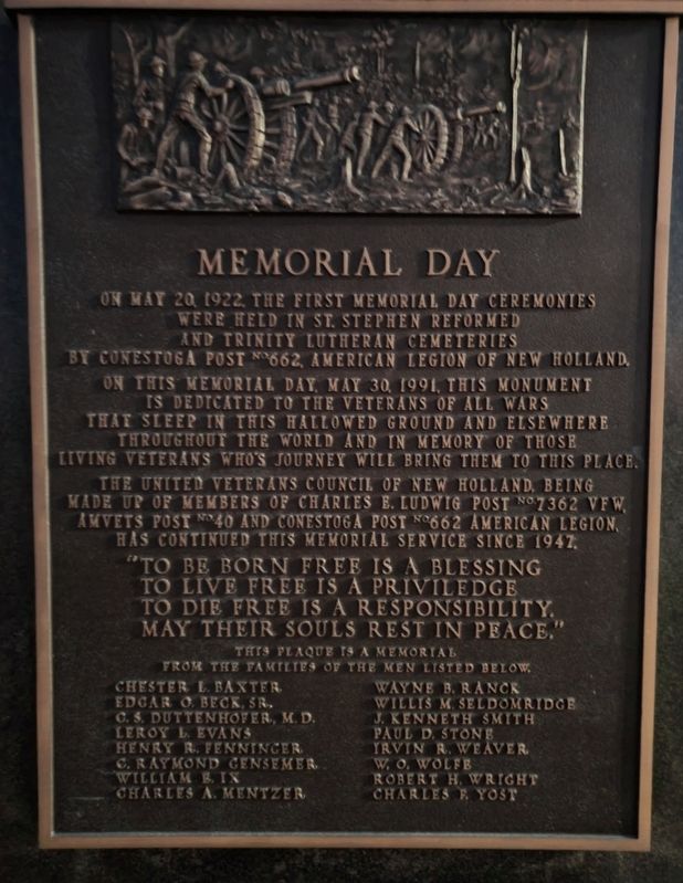 Memorial Day Marker. Click for full size. Memorial Day Marker image. Click for full size.