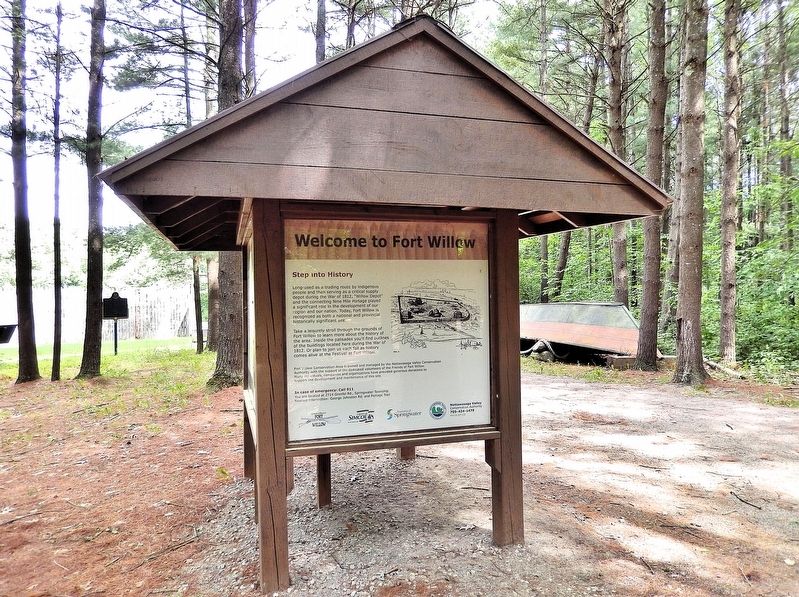 Welcome to Fort Willow Marker image. Click for full size.