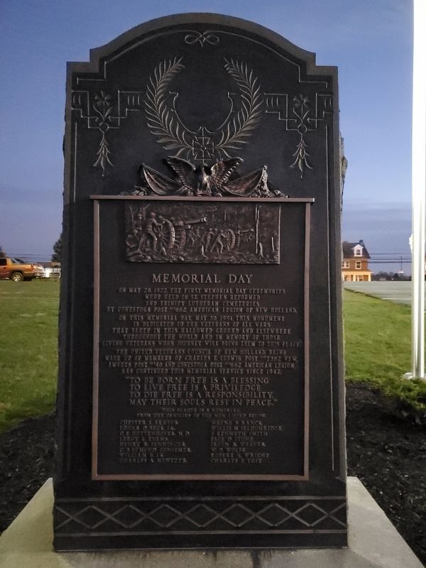Full view of Memorial Day Marker. Click for full size. Full view of Memorial Day Marker image. Click for full size.