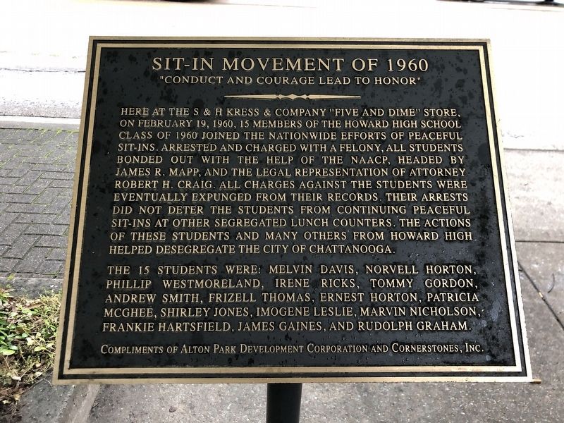 Sit-in Movement of 1960 Marker. Click for full size. Sit-in Movement of 1960 Marker image. Click for full size.
