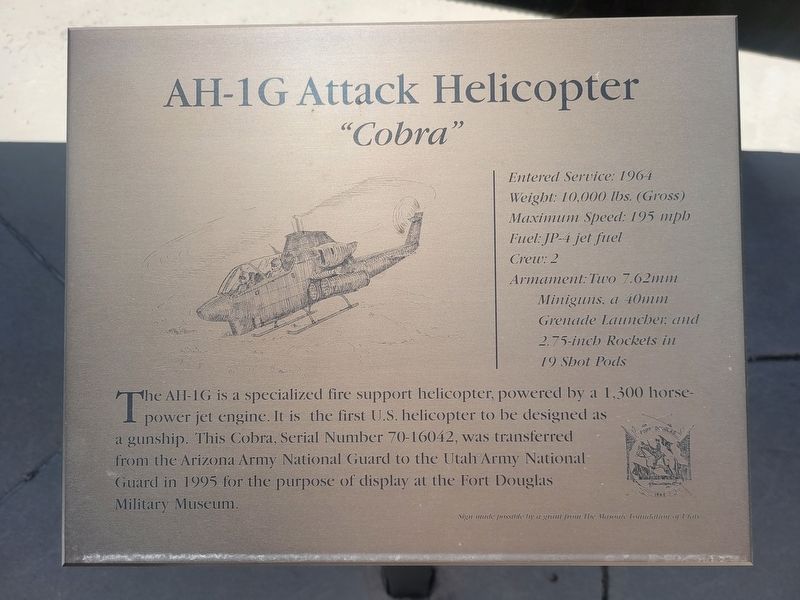 AH-1G Attack Helicopter Marker. Click for full size. AH-1G Attack Helicopter Marker image. Click for full size.