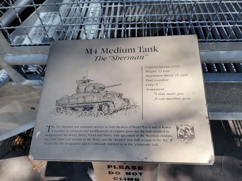 M4 Medium Tank Marker. Click for full size. M4 Medium Tank Marker image. Click for full size.