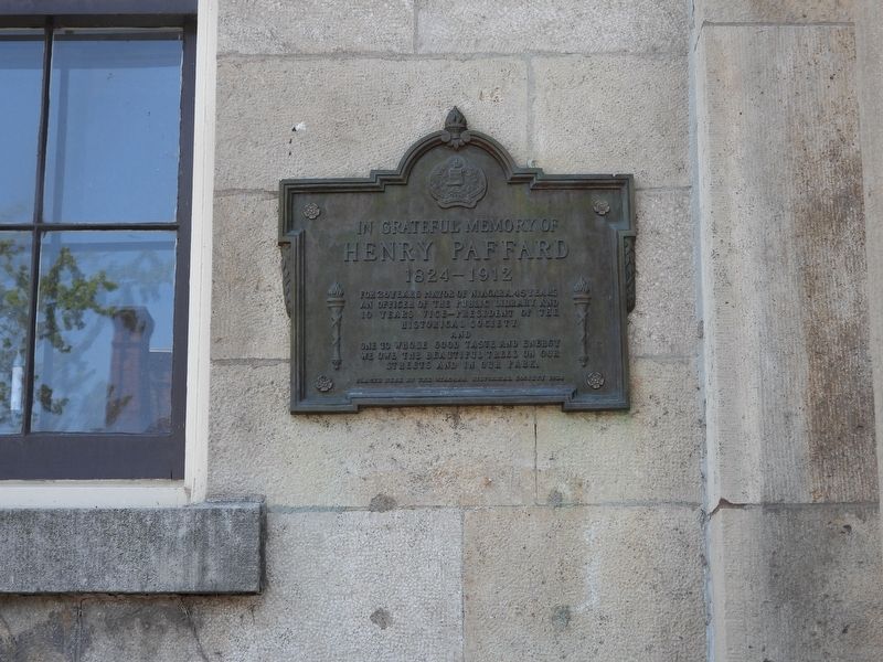 In Grateful Memory Of Henry Paffard 1824-1912 Marker. Click for full size. In Grateful Memory Of Henry Paffard 1824-1912 Marker image. Click for full size.