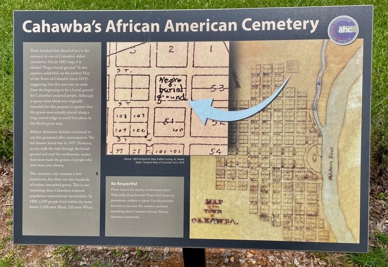 Cahawba's African American Cemetery Marker image. Click for full size.
