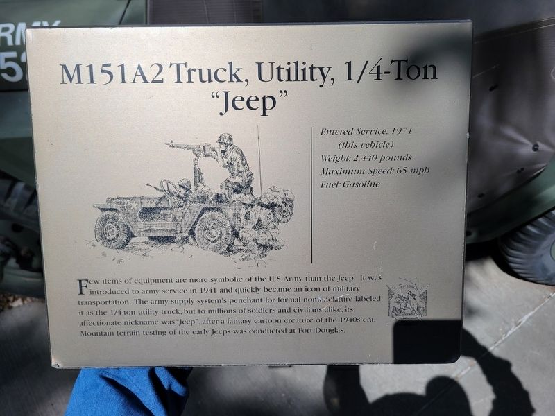 M151A2 Truck, Utility, 1/4-Ton Marker. Click for full size. M151A2 Truck, Utility, 1/4-Ton Marker image. Click for full size.