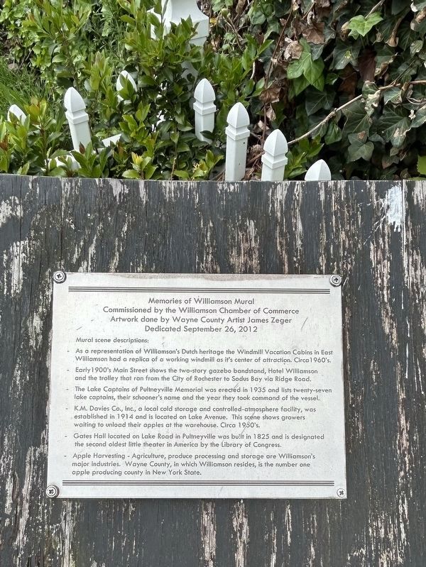 Memories of Williamson Mural Marker. Click for full size. Memories of Williamson Mural Marker image. Click for full size.