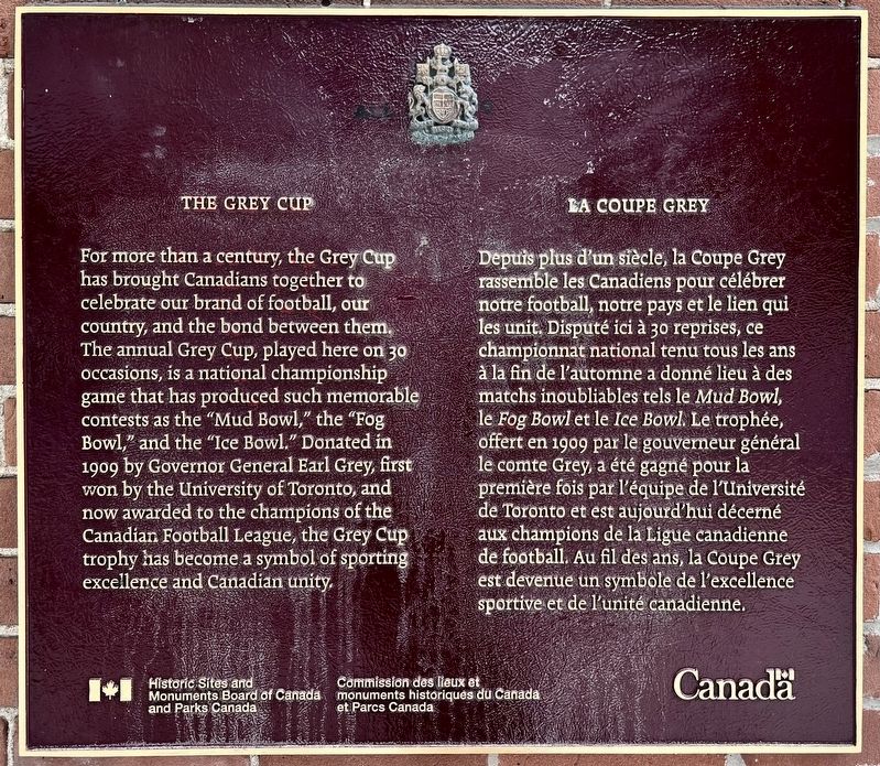 The Grey Cup/La Coupe Grey Marker image. Click for full size.