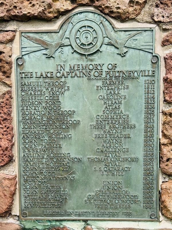 Lake Captains of Pultneyville Memorial image. Click for full size.