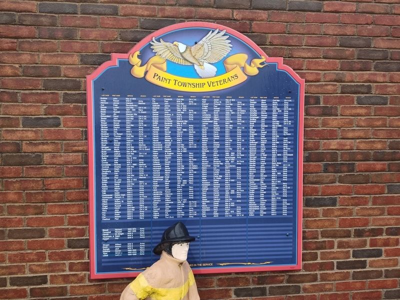 Paint Township Veterans Marker. Click for full size. Paint Township Veterans Marker image. Click for full size.