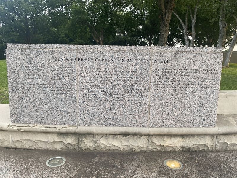 Ben and Betty Carpenter: Partners in Life Marker. Click for full size. Ben and Betty Carpenter: Partners in Life Marker image. Click for full size.