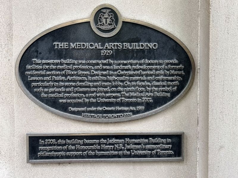 The Medical Arts Building Marker. Click for full size. The Medical Arts Building Marker image. Click for full size.