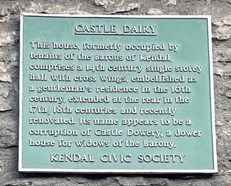 Castle Dairy Marker image. Click for full size.
