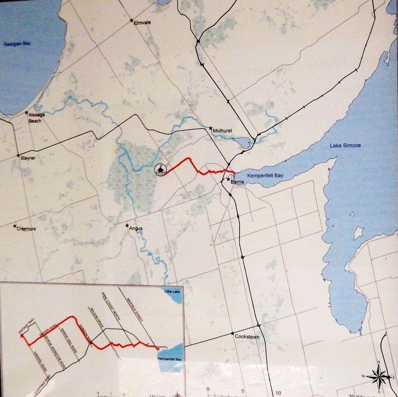 Marker detail: The Nine Mile Portage image. Click for full size.