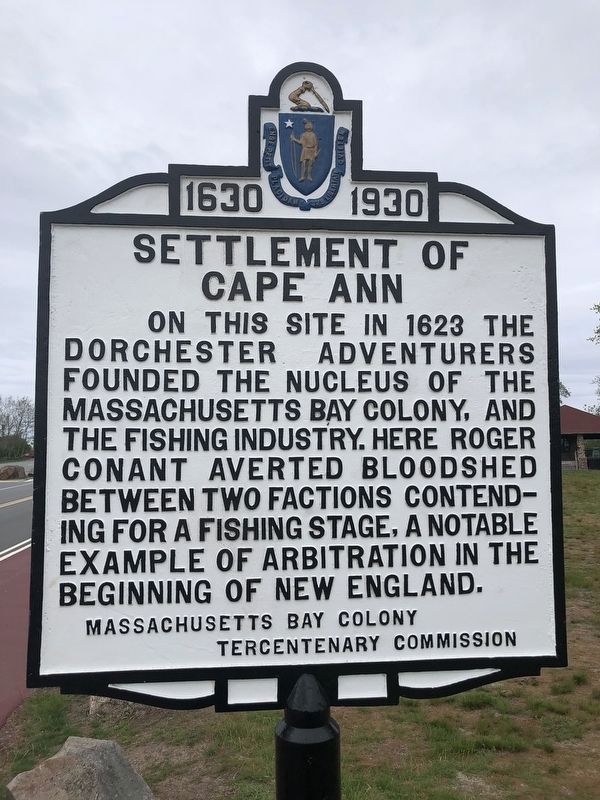 Settlement of Cape Ann Marker. Click for full size. Settlement of Cape Ann Marker image. Click for full size.