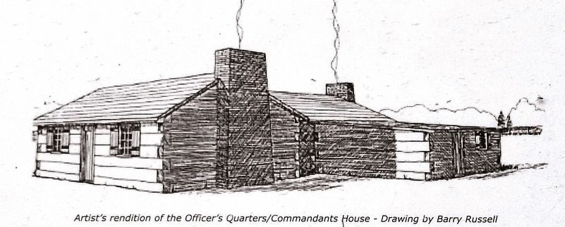 Marker detail: Officer's Quarters/Commandant's House image. Click for full size.