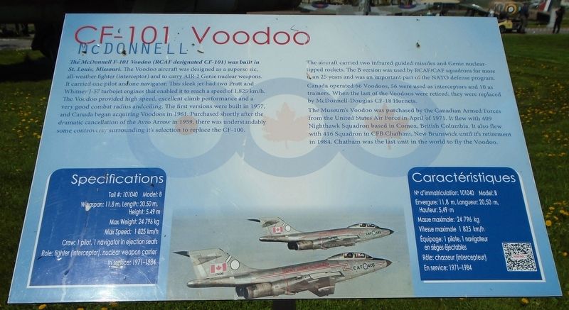 CF-101 Voodoo Marker. Click for full size. CF-101 Voodoo Marker image. Click for full size.