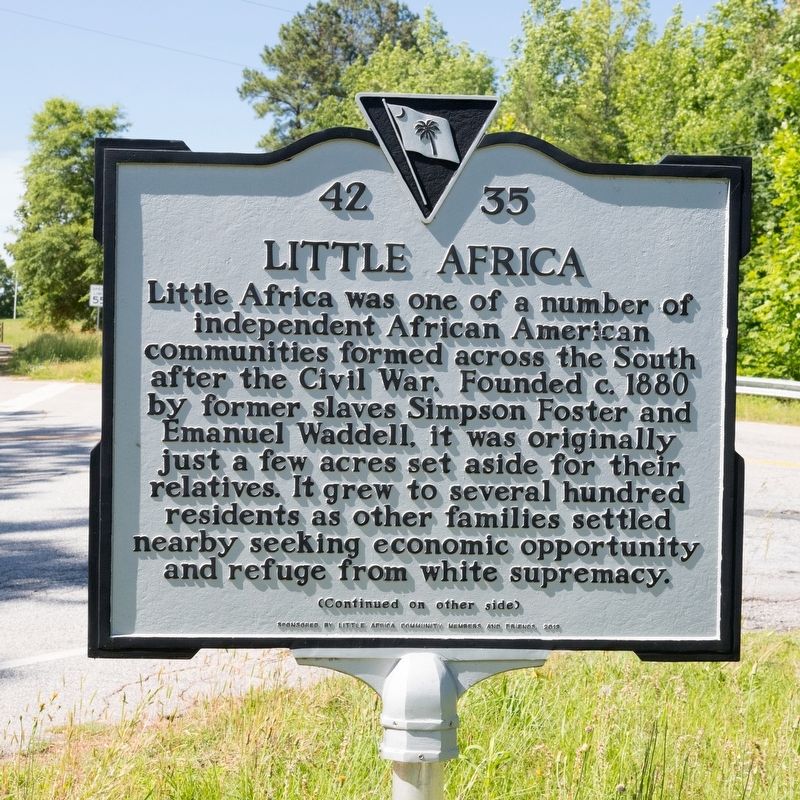 Little Africa Marker, Side One. Click for full size. Little Africa Marker, Side One image. Click for full size.