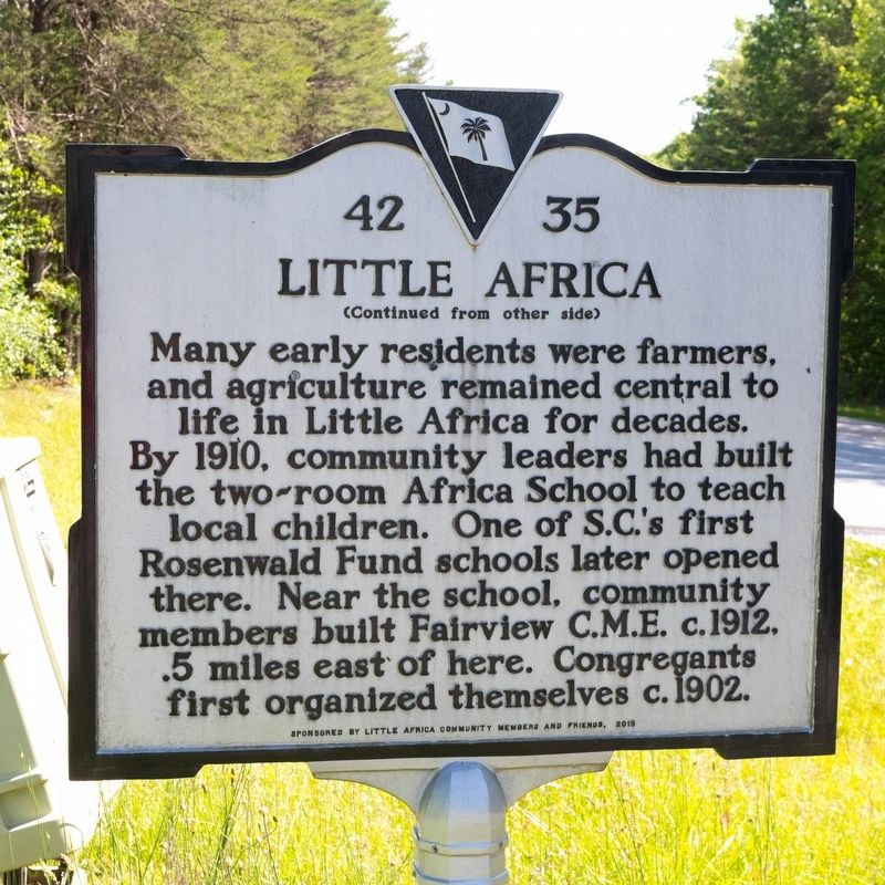 Little Africa Marker, Side Two. Click for full size. Little Africa Marker, Side Two image. Click for full size.