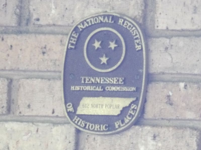 612 North Poplar Marker. Click for full size. 612 North Poplar Marker image. Click for full size.