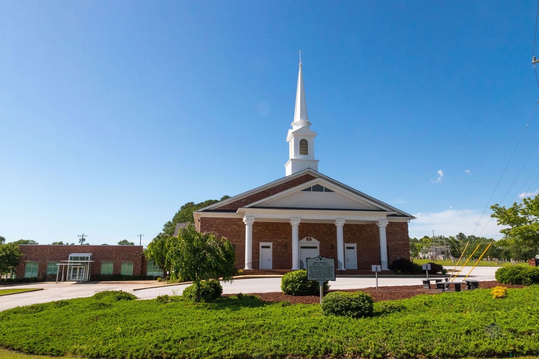 New Prospect Baptist Church and Marker. Click for full size. New Prospect Baptist Church and Marker image. Click for full size.