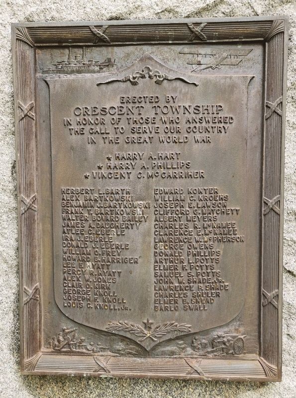 Crescent Township Honor Roll Marker. Click for full size. Crescent Township Honor Roll Marker image. Click for full size.