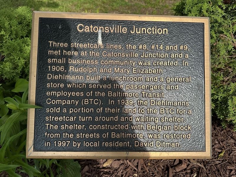 Catonsville Junction Marker. Click for full size. Catonsville Junction Marker image. Click for full size.