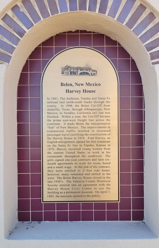 Harvey House Marker image. Click for full size.