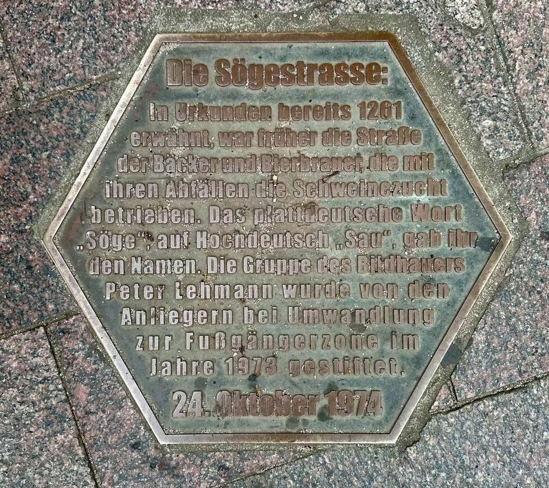 Die S�gestrasse / �Sow� Street Marker image. Click for full size.