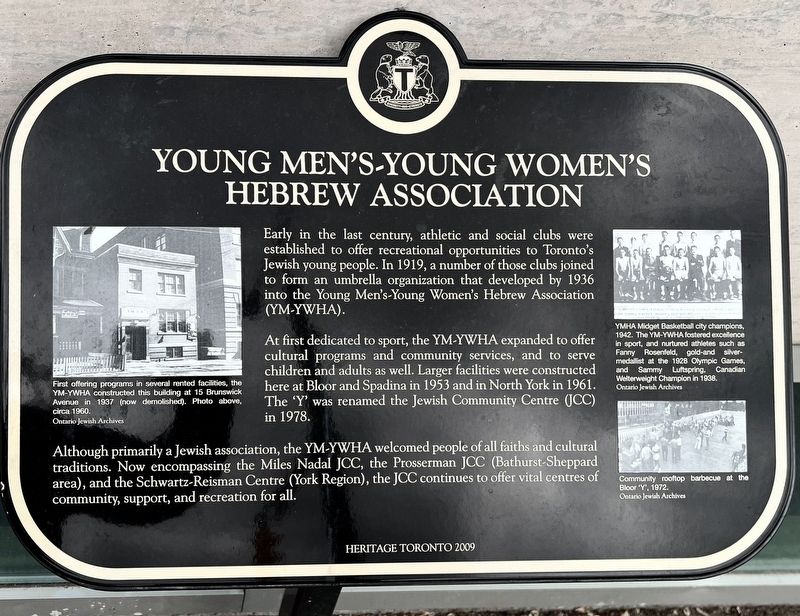 Young Men’s - Young Women’s Hebrew Association Marker. Click for full size. Young Men’s - Young Women’s Hebrew Association Marker image. Click for full size.