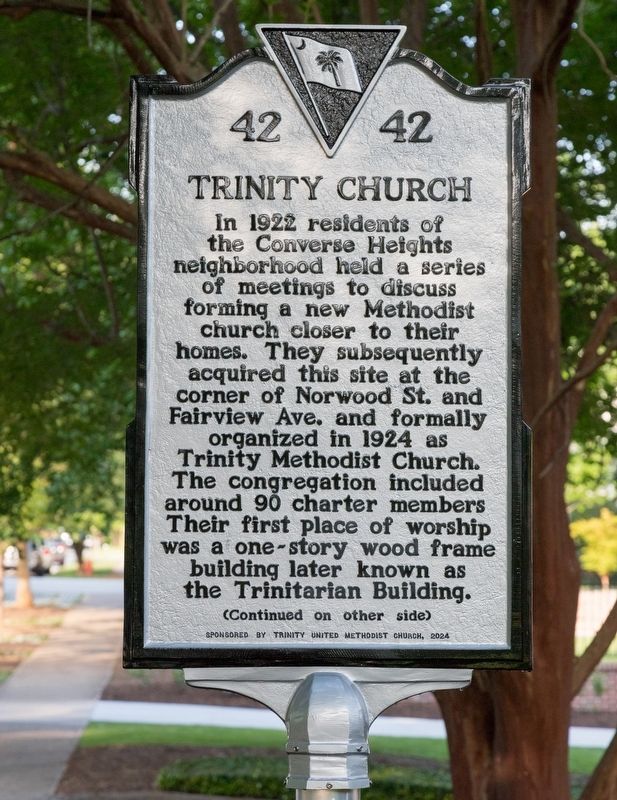 Trinity Church Marker, side one. Click for full size. Trinity Church Marker, side one image. Click for full size.