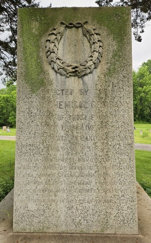 Aetna Chemical Company Memorial. Click for full size. Aetna Chemical Company Memorial image. Click for full size.