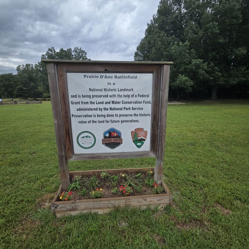The Battle of Prairie D'Ane Marker image. Click for full size.