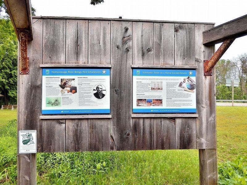 Nottawasaga River Brings First Inhabitants Marker image. Click for full size.