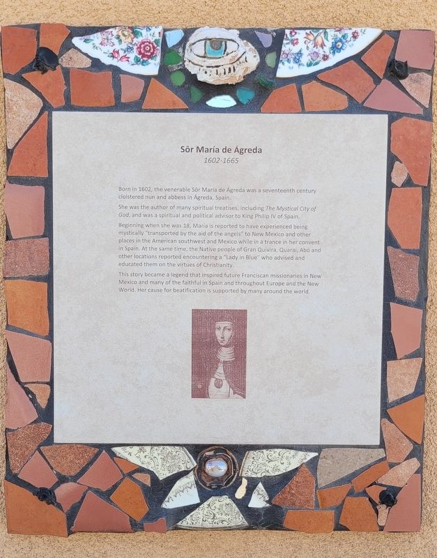 Sôr María de Ágreda Marker. Click for full size. Sôr María de Ágreda Marker image. Click for full size.