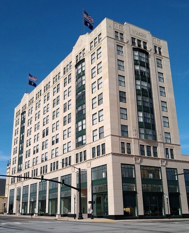 Street-level view of the historic Montgomery Building image. Click for full size.