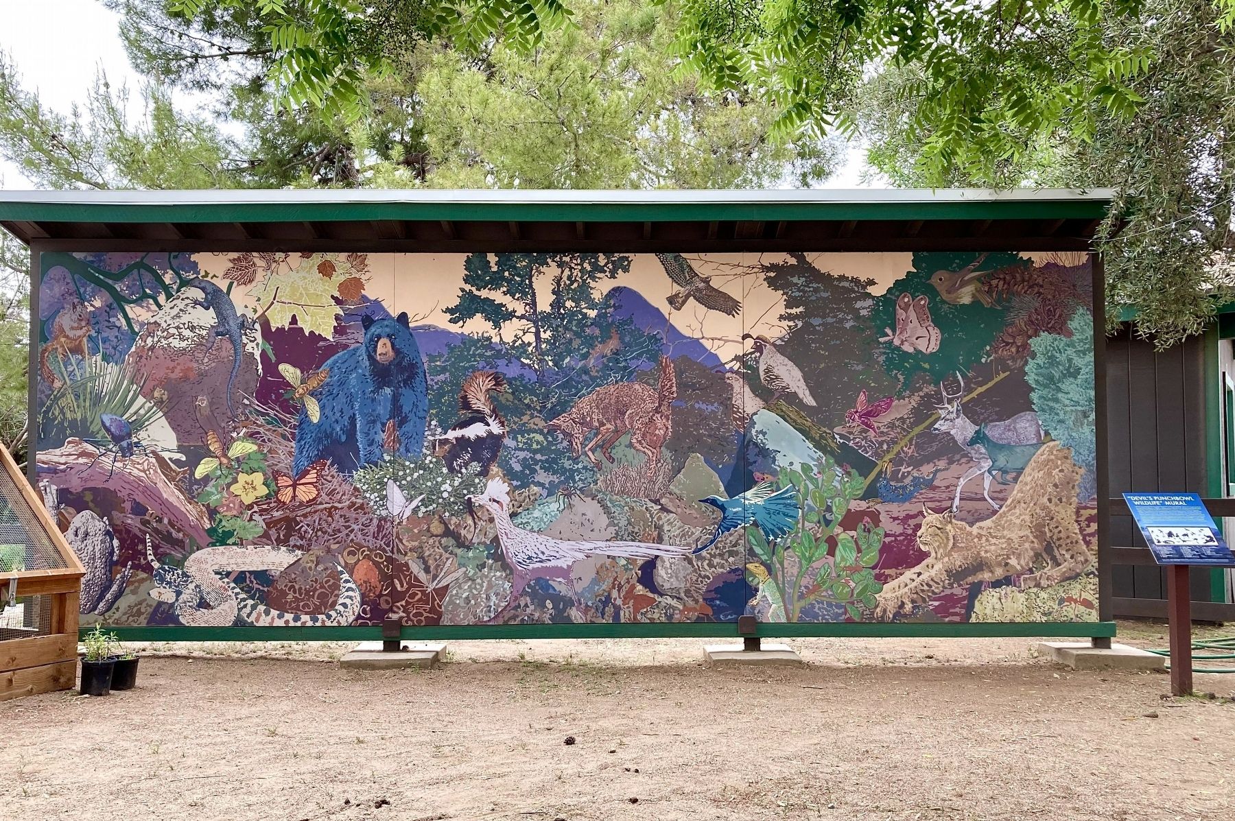 "Devil’s Punchbowl Wildlife" Mural and Marker. Click for full size. "Devil’s Punchbowl Wildlife" Mural and Marker image. Click for full size.