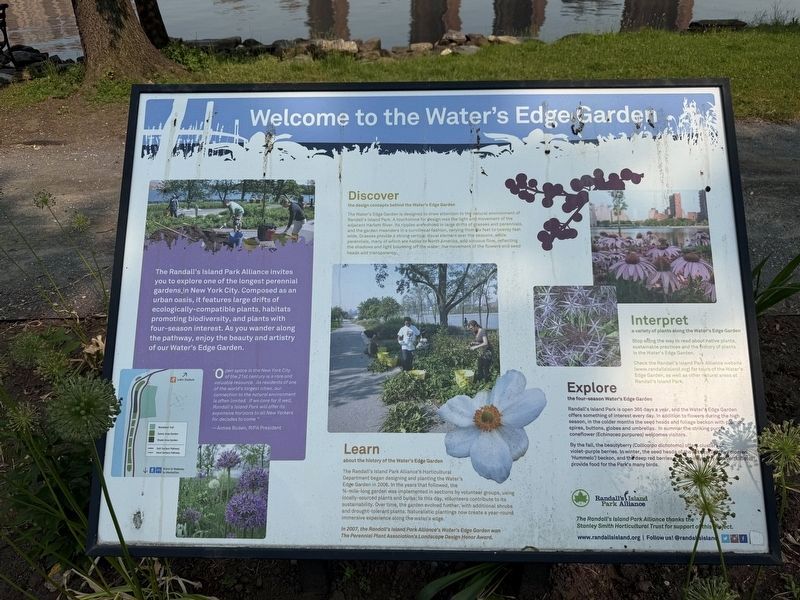 Welcome to the Water's Edge Garden Marker. Click for full size. Welcome to the Water's Edge Garden Marker image. Click for full size.