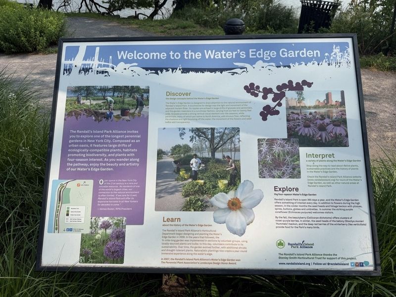 Welcome to the Water's Edge Garden Marker. Click for full size. Welcome to the Water's Edge Garden Marker image. Click for full size.