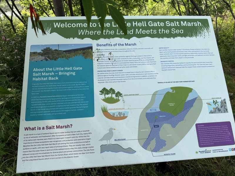 Welcome to the Little Hell Gate Salt Marsh Marker. Click for full size. Welcome to the Little Hell Gate Salt Marsh Marker image. Click for full size.