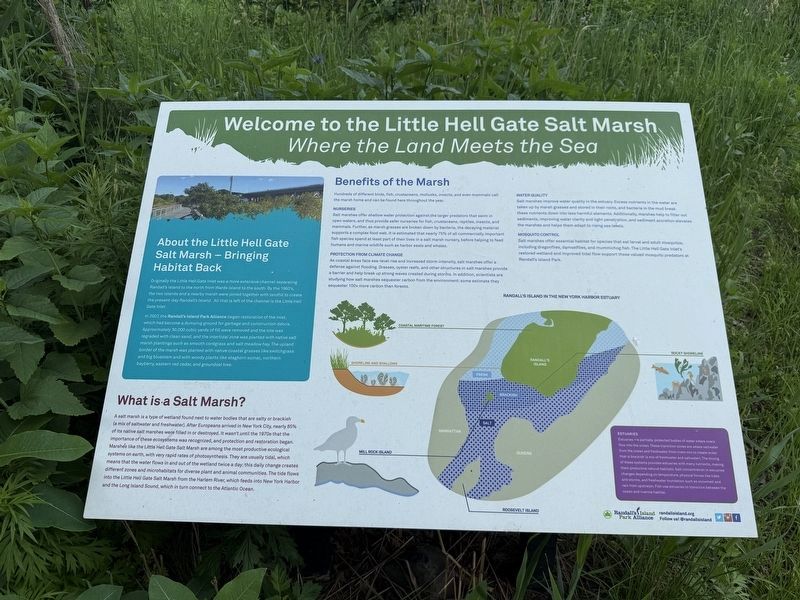 Welcome to the Little Hell Gate Salt Marsh Marker. Click for full size. Welcome to the Little Hell Gate Salt Marsh Marker image. Click for full size.