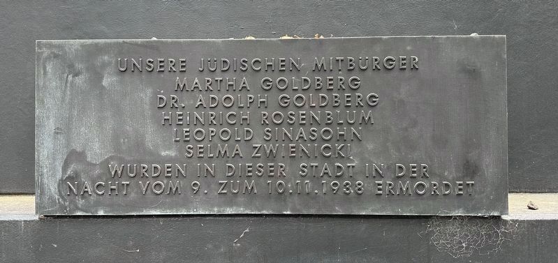 Bremen Kristalnacht Victims Memorial image. Click for full size.