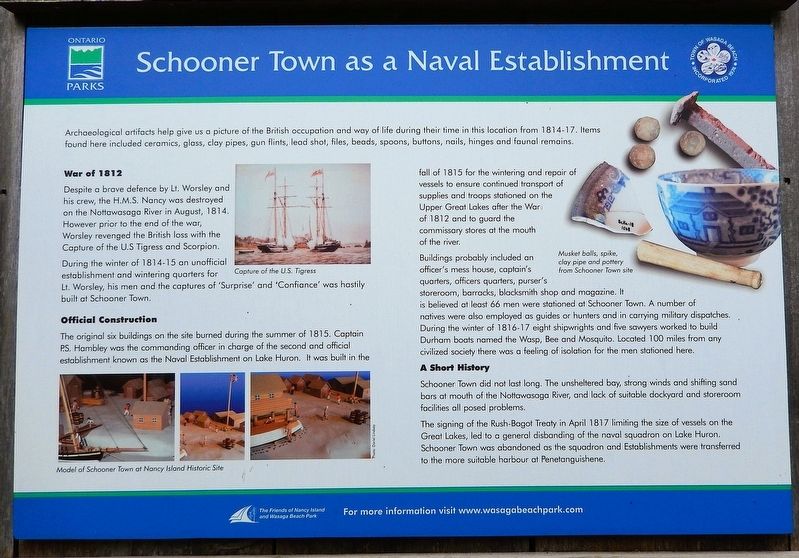Schooner Town as a Naval Establishment Marker image. Click for full size.