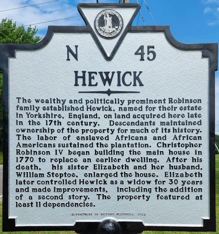 Hewick Marker image. Click for full size.