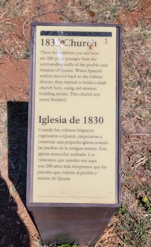 1830 Church / Iglesia de 1830 Marker. Click for full size. 1830 Church / Iglesia de 1830 Marker image. Click for full size.