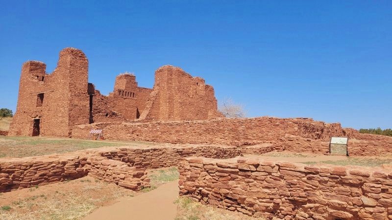 A view of the Pueblo and the Seat of the Inquisition Marker. Click for full size. A view of the Pueblo and the Seat of the Inquisition Marker image. Click for full size.