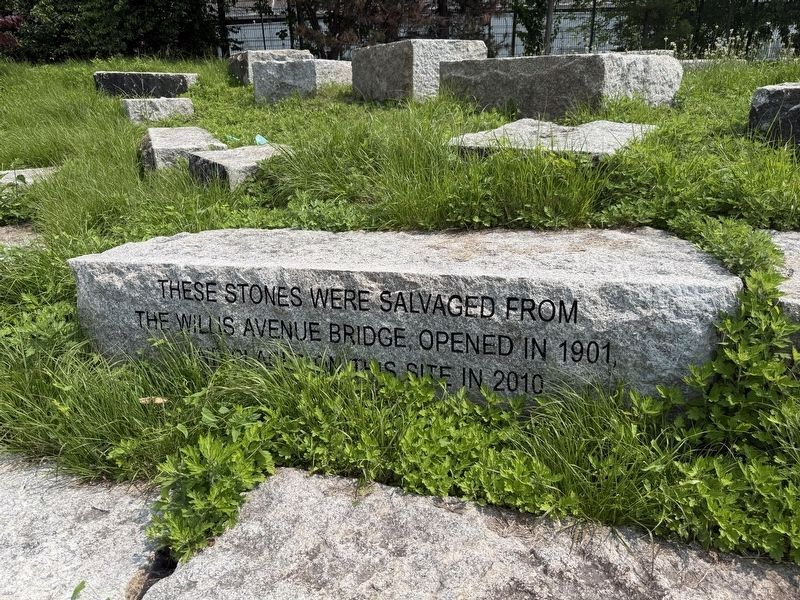 Willis Avenue Bridge Stones Marker. Click for full size. Willis Avenue Bridge Stones Marker image. Click for full size.